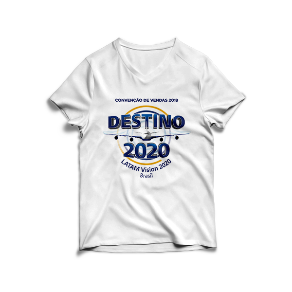 Camiseta branca personalizada para a convenção de vendas Nordisk