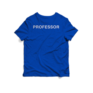Camiseta azul personalizada para os prefessores da academia Planet Sport